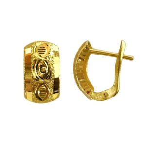 Fine Jewelry 18 Kt Real Solid Yellow Solid Gold Huggie Hoop Earrings 2.510 Grams