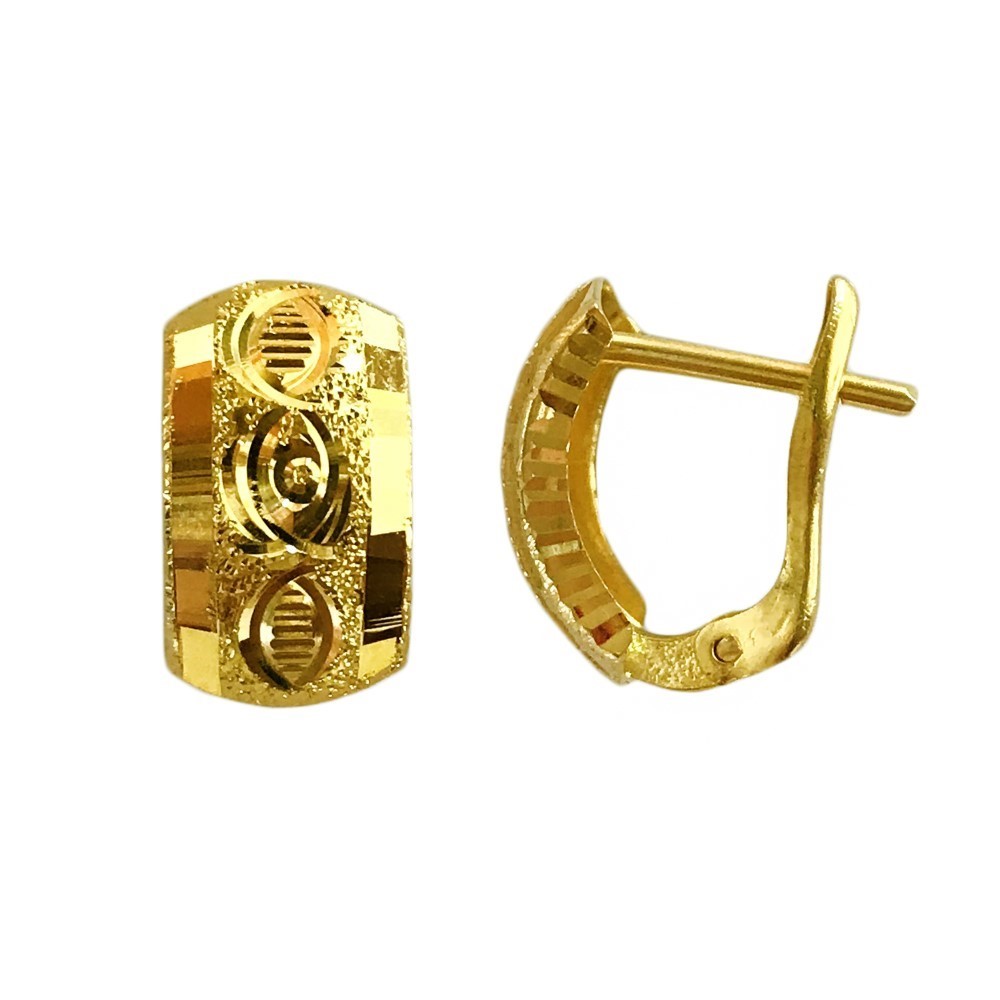 Fine Jewelry 18 Kt Real Solid Yellow Solid Gold Huggie Hoop Earrings 2.510 Grams - Image 2