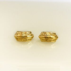 Fine Jewelry 18 Kt Real Solid Yellow Solid Gold Huggie Hoop Earrings 2.850 Grams