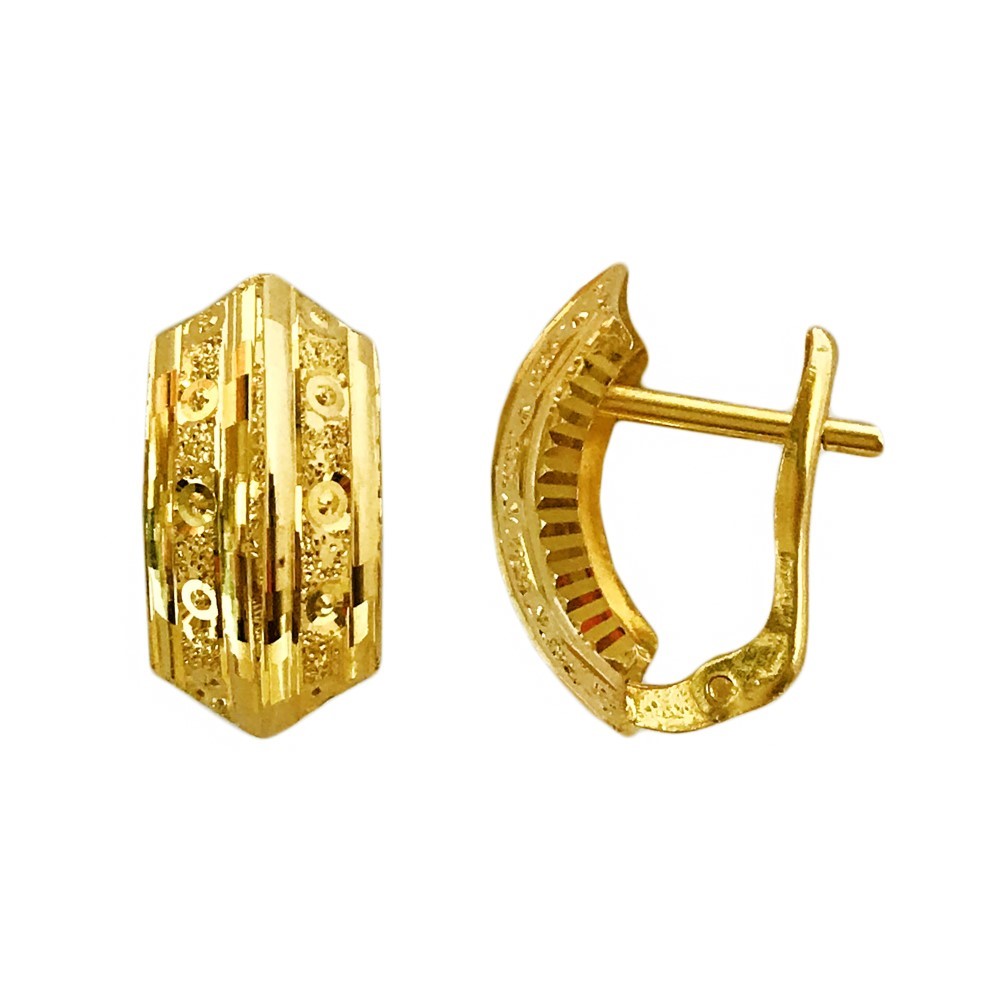 Fine Jewelry 18 Kt Real Solid Yellow Solid Gold Huggie Hoop Earrings 2.850 Grams - Image 2