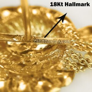 18 Kt Stamped Real Solid Yellow Gold Peacock Screw Dangle Drop Earrings 6.600 Gm