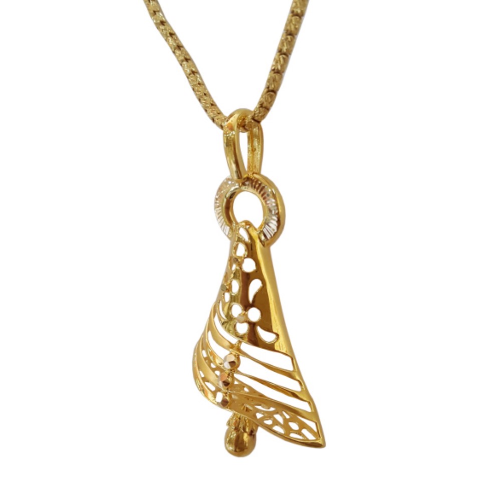 Fine Jewelry 22 Kt Solid Yellow Gold Classy Elegant Women's Necklace Pendant