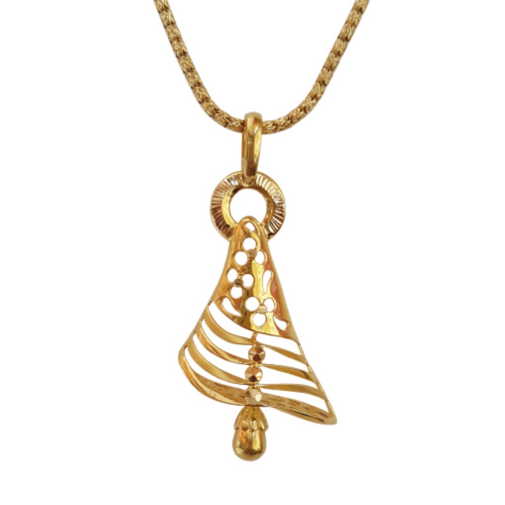 Fine Jewelry 22 Kt Solid Yellow Gold Classy Elegant Women's Necklace Pendant