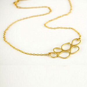 18 Kt Real Solid Yellow Gold Bubbles Circle Eternity Chain Necklace Pendant