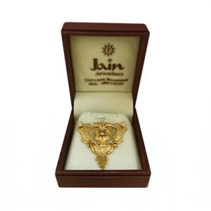18 Kt Solid Yellow Gold Traditional Handmade Double Loop Women Necklace Pendant