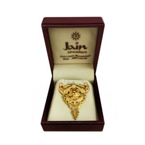 18 Kt Solid Yellow Gold Traditional Handmade Double Loop Women Necklace Pendant