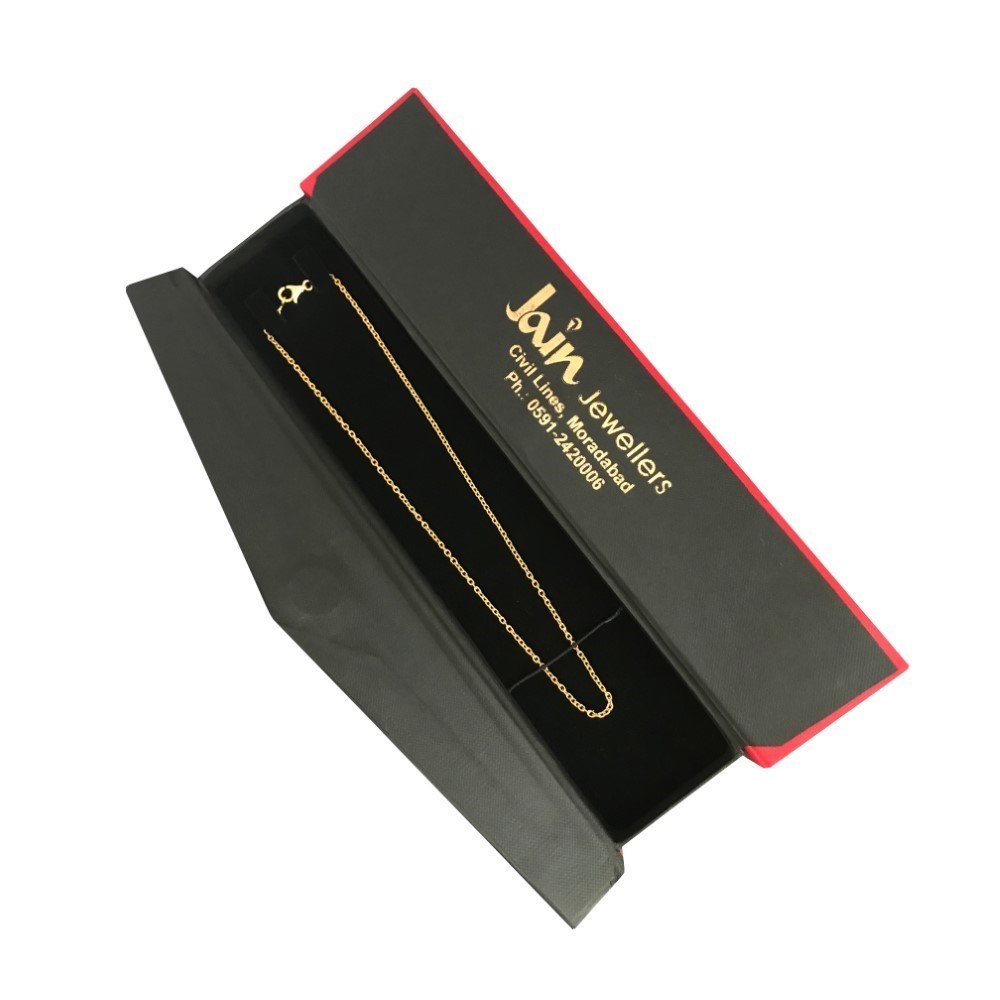 22 Kt Real Solid Yellow Gold Hallmark Curb Necklace Unisex Link Chain 8.230 Gram