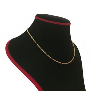 22 Kt Real Solid Yellow Gold Hallmark Curb Necklace Unisex Link Chain 8.230 Gram