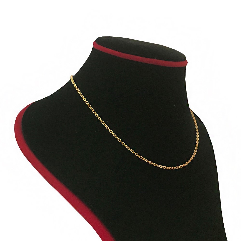 22 Kt Real Solid Yellow Gold Hallmark Curb Necklace Unisex Link Chain 8.230 Gram