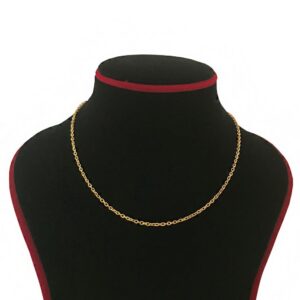 22 Kt Real Solid Yellow Gold Hallmark Curb Necklace Unisex Link Chain 8.230 Gram