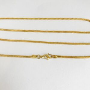 18 Kt Hallmark Real Solid Yellow Gold Curb Necklace Chain 5.550 Grams Wide 2 MM