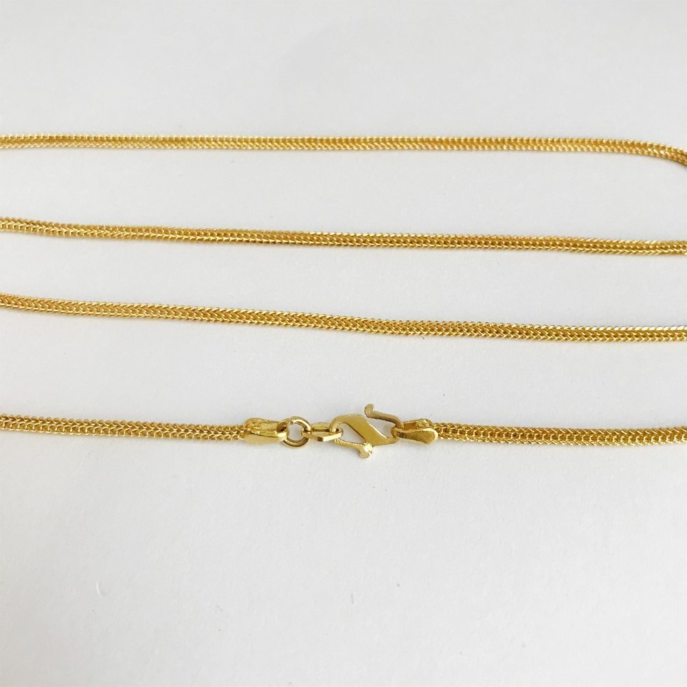 18 Kt Hallmark Real Solid Yellow Gold Curb Necklace Chain 5.550 Grams Wide 2 MM