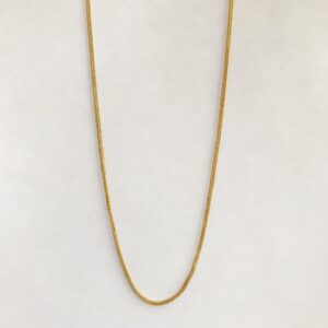 18 Kt Hallmark Real Solid Yellow Gold Curb Necklace Chain 5.550 Grams Wide 2 MM
