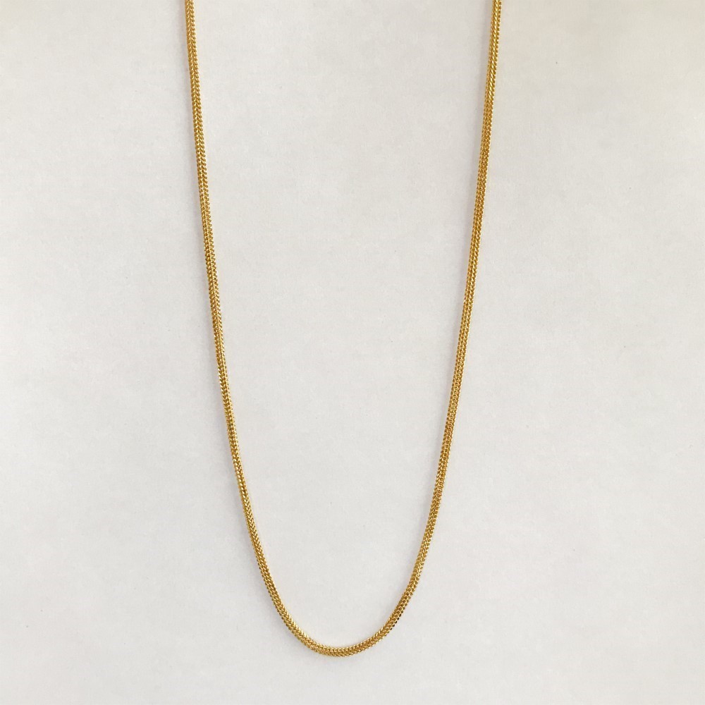 18 Kt Hallmark Real Solid Yellow Gold Curb Necklace Chain 5.550 Grams Wide 2 MM