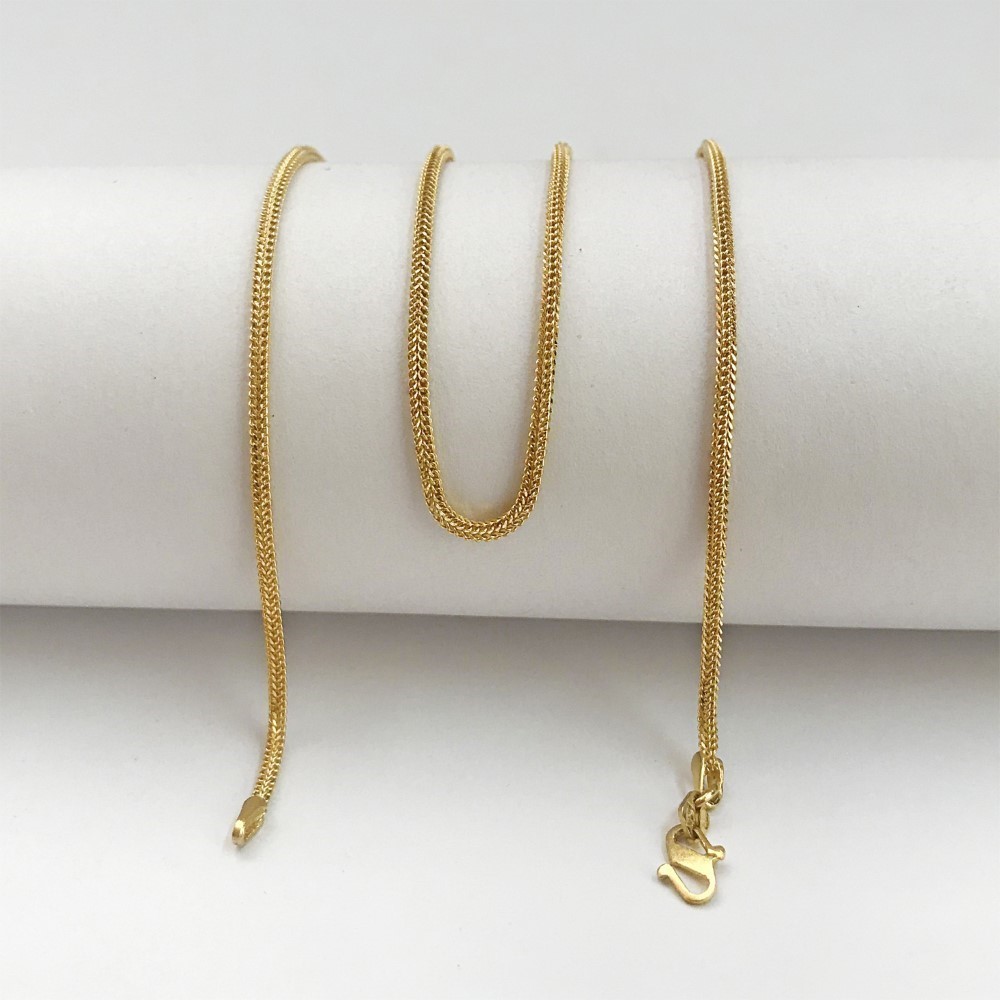 18 Kt Hallmark Real Solid Yellow Gold Curb Necklace Chain 5.550 Grams Wide 2 MM