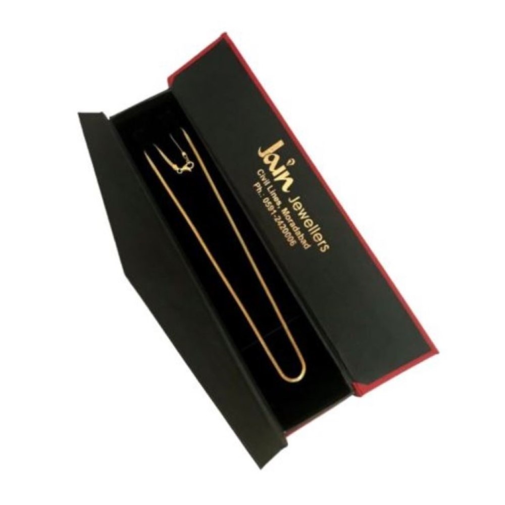 22 Kt Yellow Gold Curb Hallmark Necklace Flat Unisex Chain 7.950 Grams 3 mm Wide