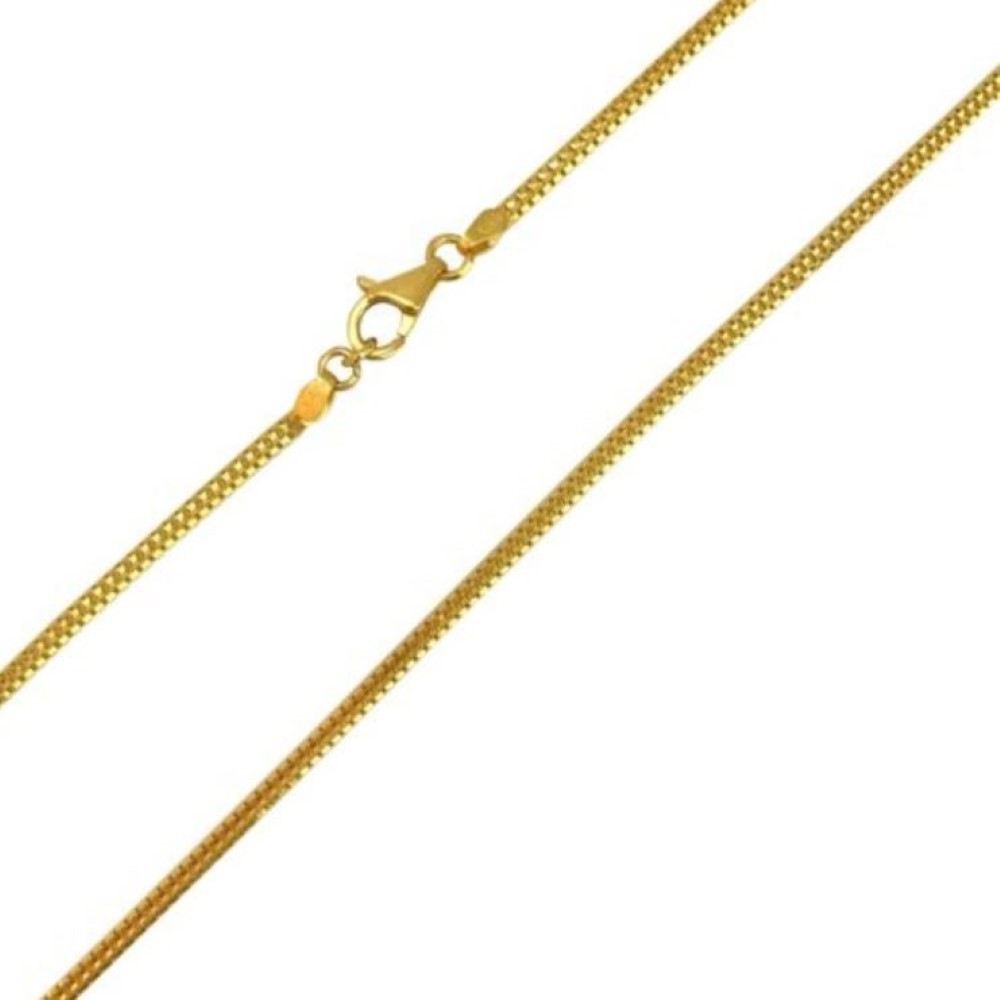 22 Kt Yellow Gold Curb Hallmark Necklace Flat Unisex Chain 7.950 Grams 3 mm Wide