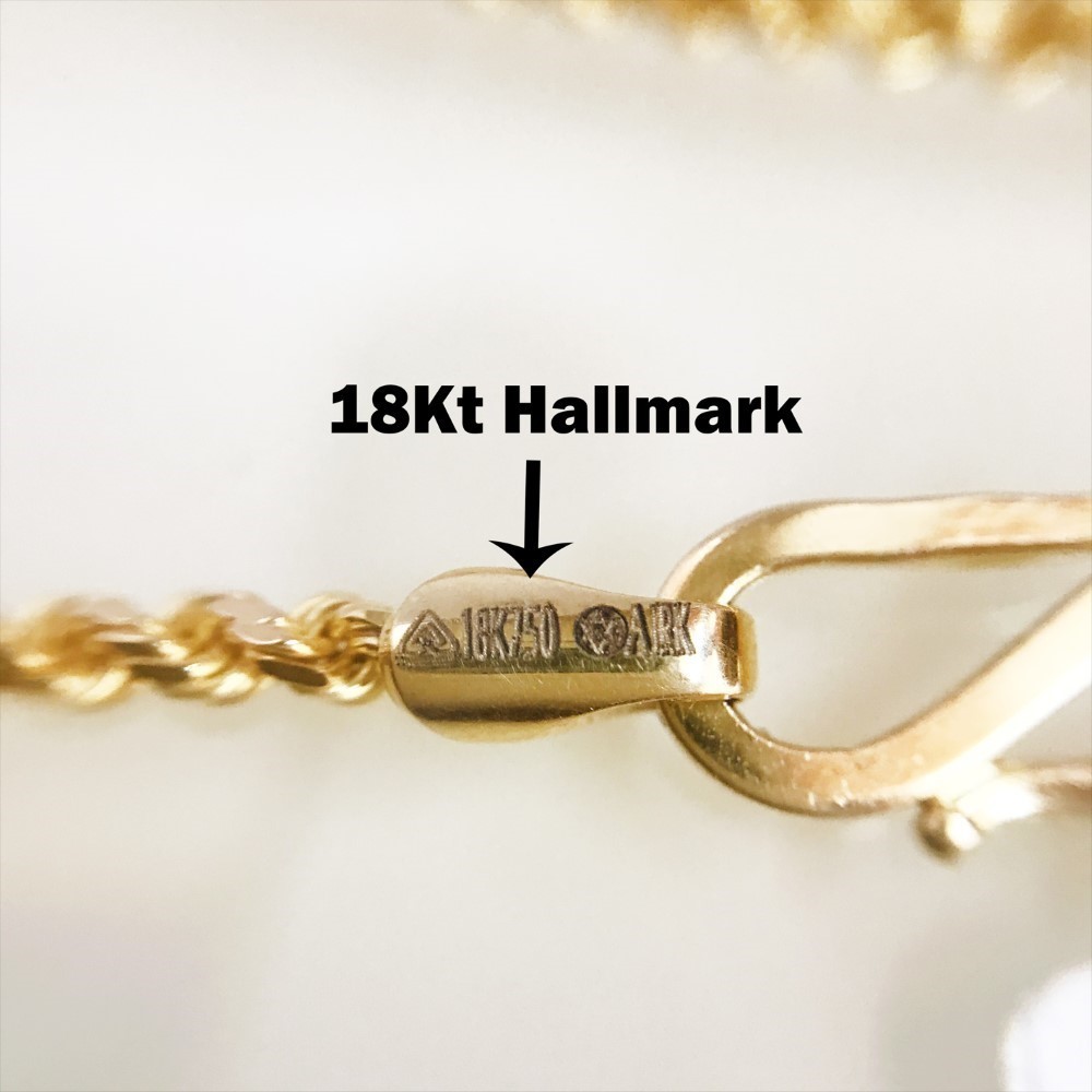 18 Kt Hallmark Real Solid Yellow Gold Rope Necklace Chain 15.060 Gm Wide 2.19 MM