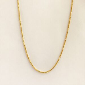 18 Kt Hallmark Real Solid Yellow Gold Rope Necklace Chain 15.060 Gm Wide 2.19 MM