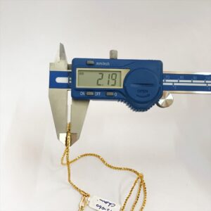 18 Kt Hallmark Real Solid Yellow Gold Rope Necklace Chain 15.060 Gm Wide 2.19 MM