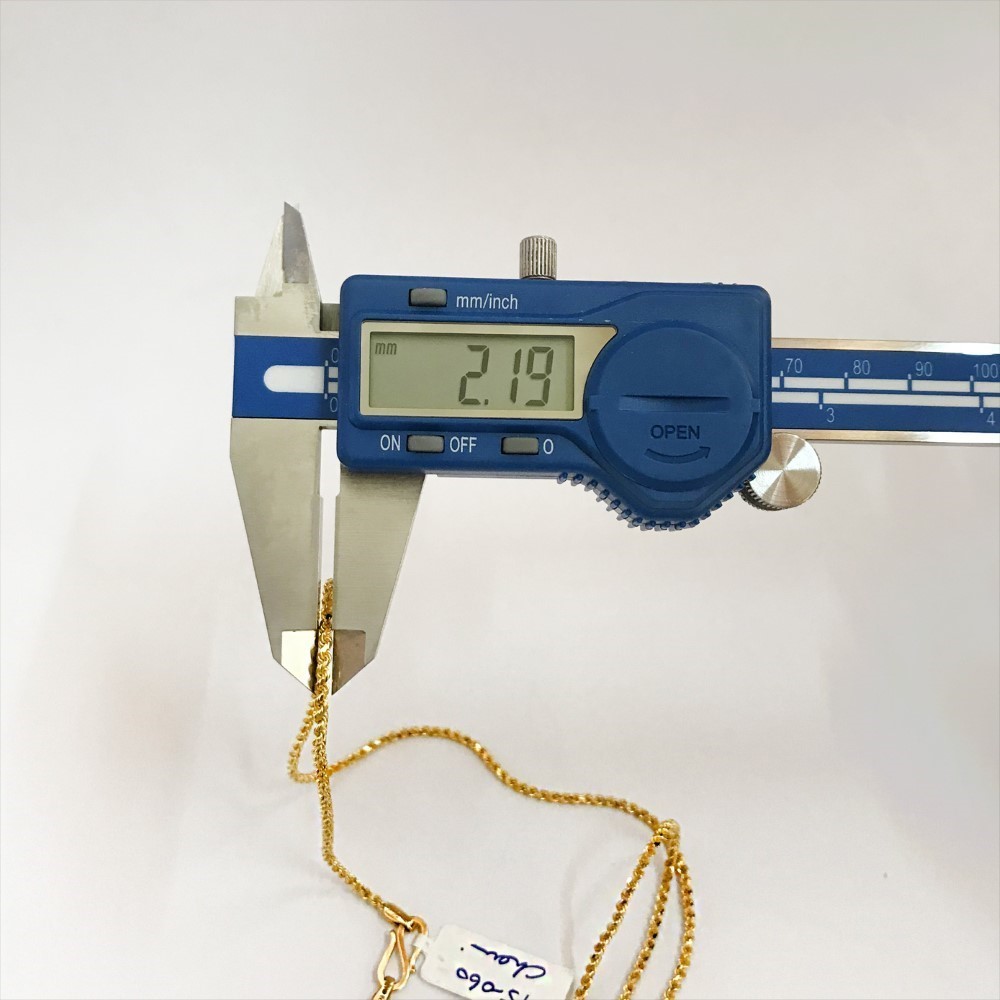 18 Kt Hallmark Real Solid Yellow Gold Rope Necklace Chain 15.060 Gm Wide 2.19 MM