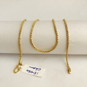 18 Kt Hallmark Real Solid Yellow Gold Rope Necklace Chain 15.060 Gm Wide 2.19 MM