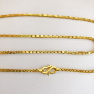 18Kt REAL GOLD Double Link Necklace Box Chain Yellow Gold 20.140 Gm Wide 2.08 MM