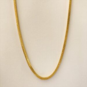18Kt REAL GOLD Double Link Necklace Box Chain Yellow Gold 20.140 Gm Wide 2.08 MM