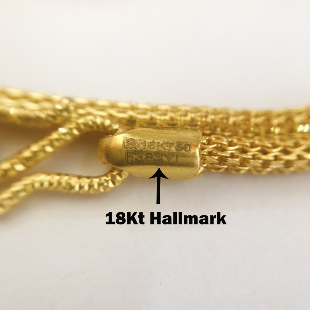 18Kt REAL GOLD Bismark Wheat Necklace Yellow Gold Chain 12.040 Gm Wide 2.16 MM