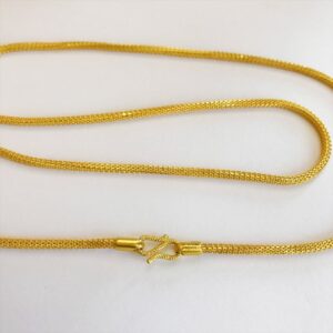 18Kt REAL GOLD Bismark Wheat Necklace Yellow Gold Chain 12.040 Gm Wide 2.16 MM