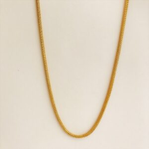 18Kt REAL GOLD Bismark Wheat Necklace Yellow Gold Chain 12.040 Gm Wide 2.16 MM