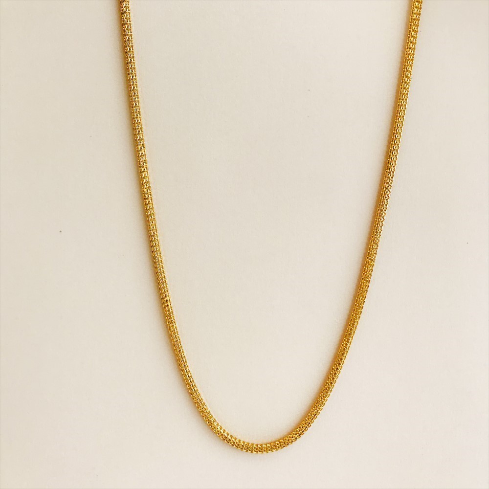 18Kt REAL GOLD Bismark Wheat Necklace Yellow Gold Chain 12.040 Gm Wide 2.16 MM