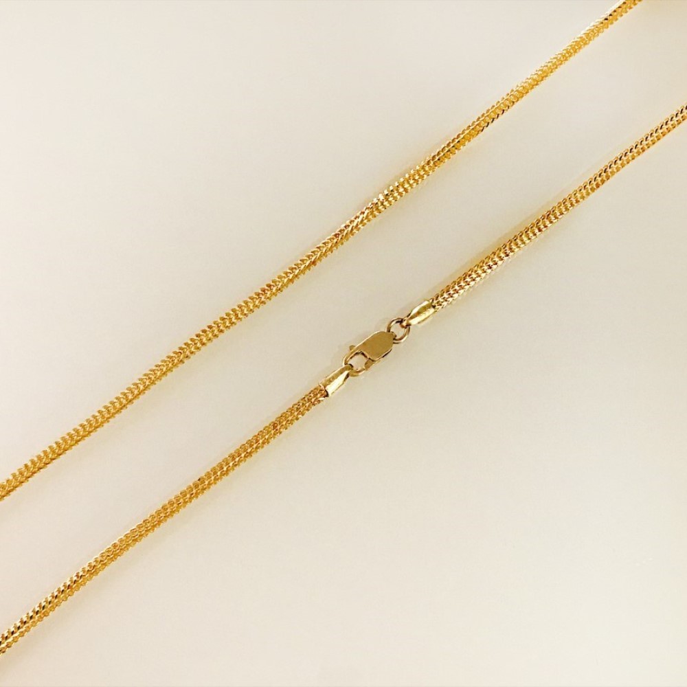 22 Kt Real Solid Yellow Gold Hallmark Curb Cuban Necklace Unisex Flat Chain 26 g