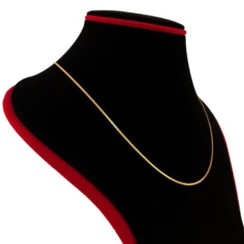 22Kt Real Solid Yellow Gold Curb Necklace Unisex Chain 18.5 inch 7 Gm 2 MM Wide