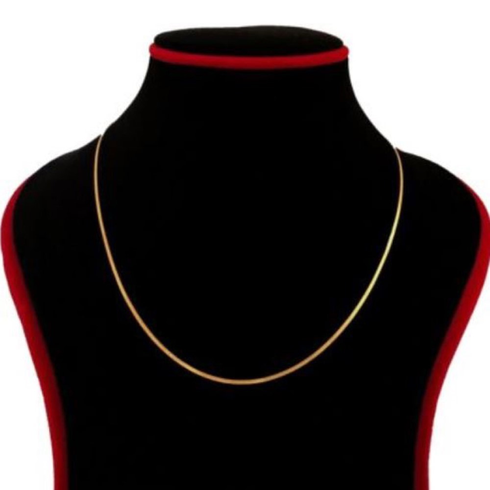 22Kt Real Solid Yellow Gold Curb Necklace Unisex Chain 18.5 inch 7 Gm 2 MM Wide