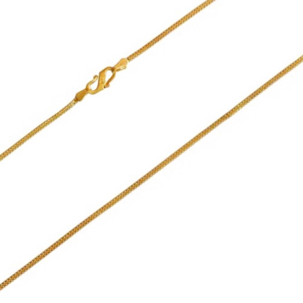 22Kt Real Solid Yellow Gold Curb Necklace Unisex Chain 18.5 inch 7 Gm 2 MM Wide