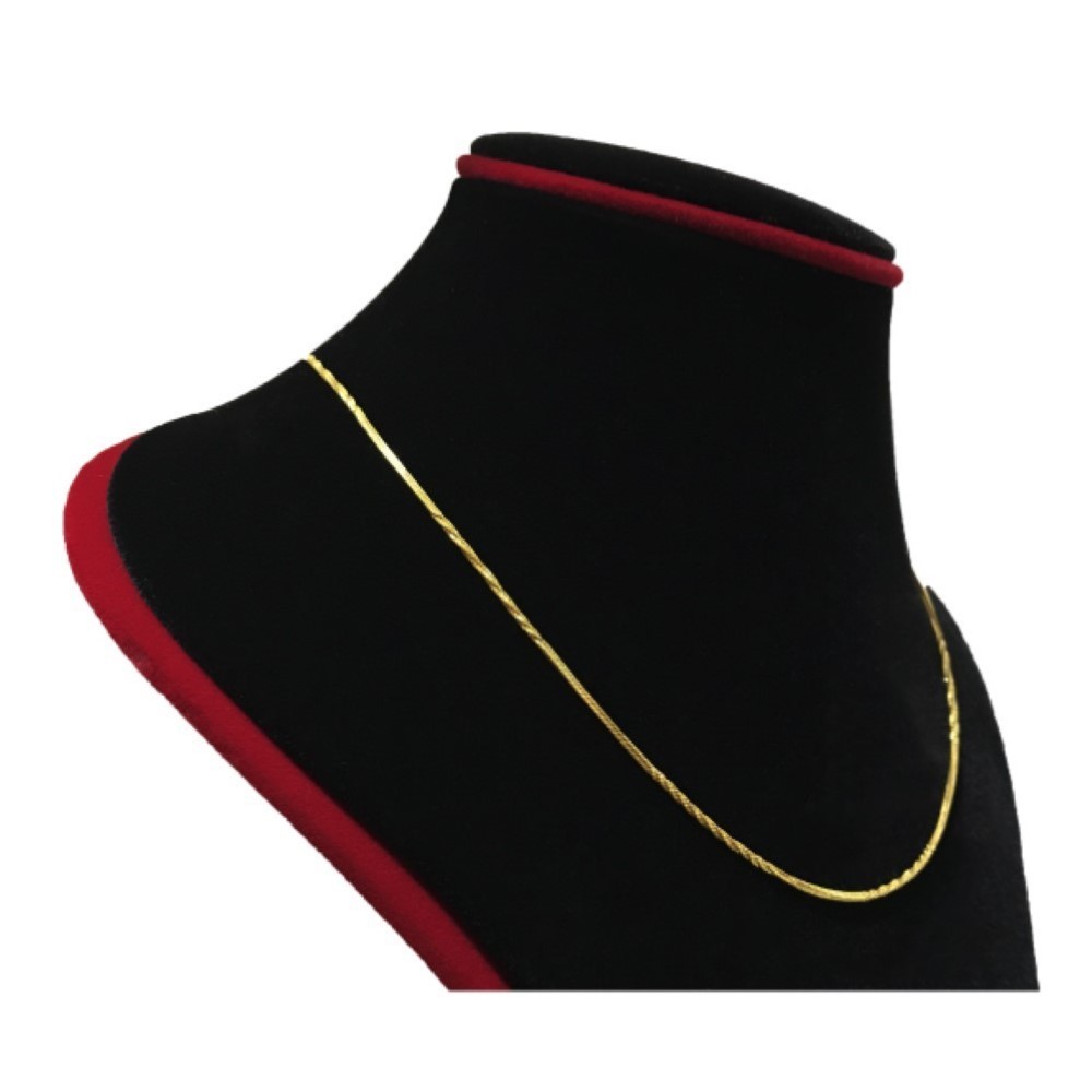 Fine 18Kt Real Solid Yellow Gold Twisted Necklace Unisex Chain 5.410 Grams