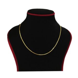Fine 18Kt Real Solid Yellow Gold Twisted Necklace Unisex Chain 5.410 Grams