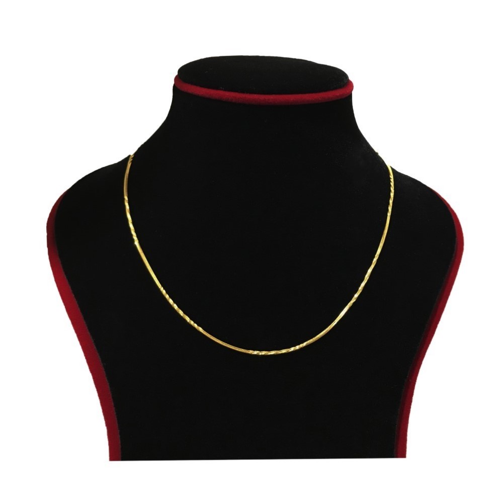 Fine 18Kt Real Solid Yellow Gold Twisted Necklace Unisex Chain 5.410 Grams