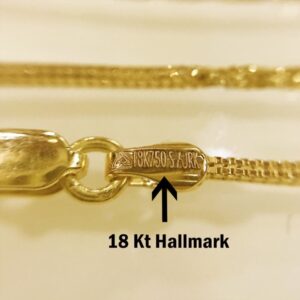 Fine 18Kt Real Solid Yellow Gold Twisted Necklace Unisex Chain 5.410 Grams