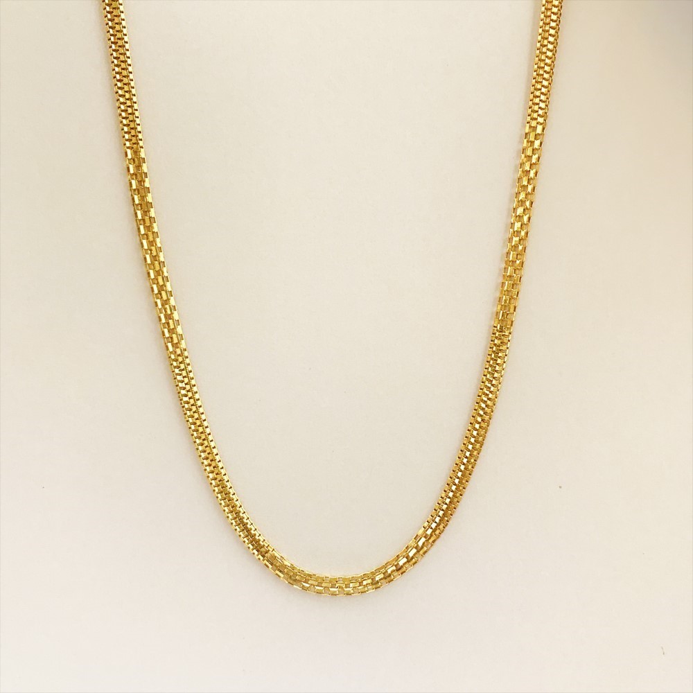 Real Gold Hallmark Necklace Chain 18K Yellow Gold 17.370 Gm Wide 4.02 MM 22.5 In