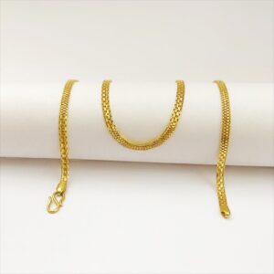 Real Gold Hallmark Necklace Chain 18K Yellow Gold 17.370 Gm Wide 4.02 MM 22.5 In