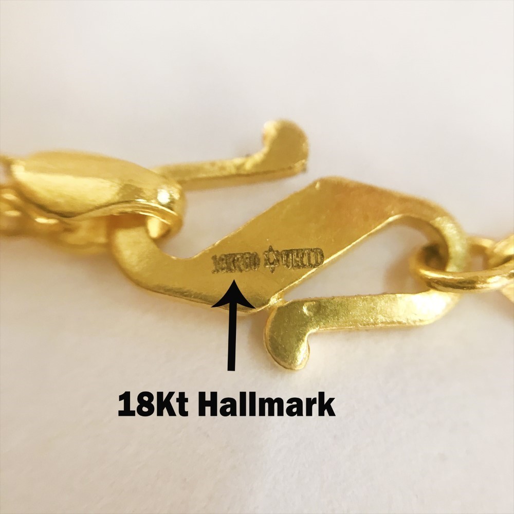 Real Gold Necklace Link Chain 18Kt Yellow Gold 12.600 Grams Wide 2.36 MM 22 Inch