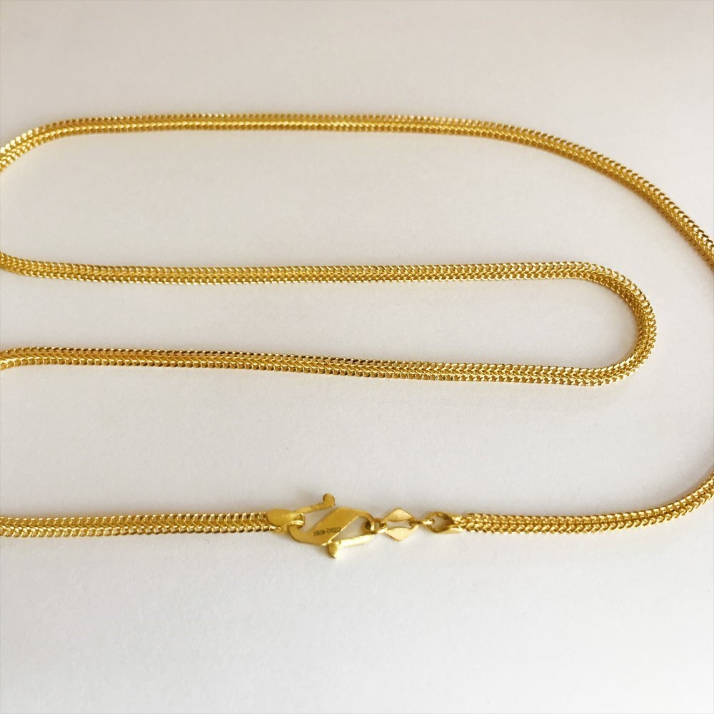 Real Gold Necklace Link Chain 18Kt Yellow Gold 12.600 Grams Wide 2.36 MM 22 Inch