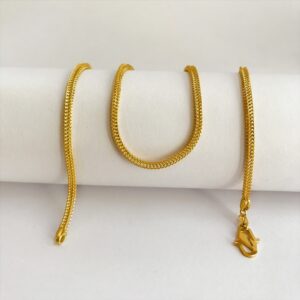 Real Gold Necklace Link Chain 18Kt Yellow Gold 12.600 Grams Wide 2.36 MM 22 Inch