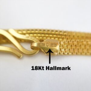 REAL GOLD Necklace Flat Chain 18Kt Yellow Gold 14.130 Grams Wide 3.70 MM 23 Inch