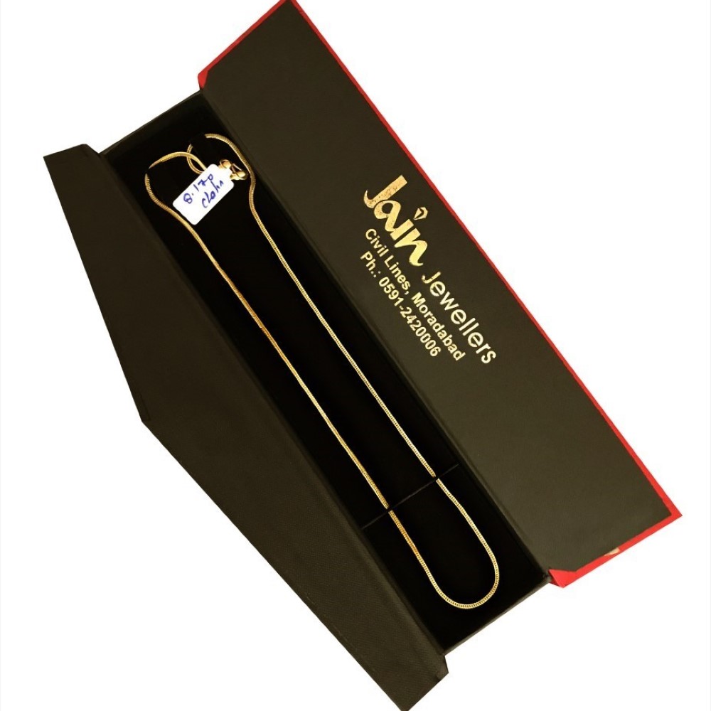 18 Kt Hallmark Real Solid Yellow Gold Curb Necklace Chain 8.170 Grams 22.5'' L
