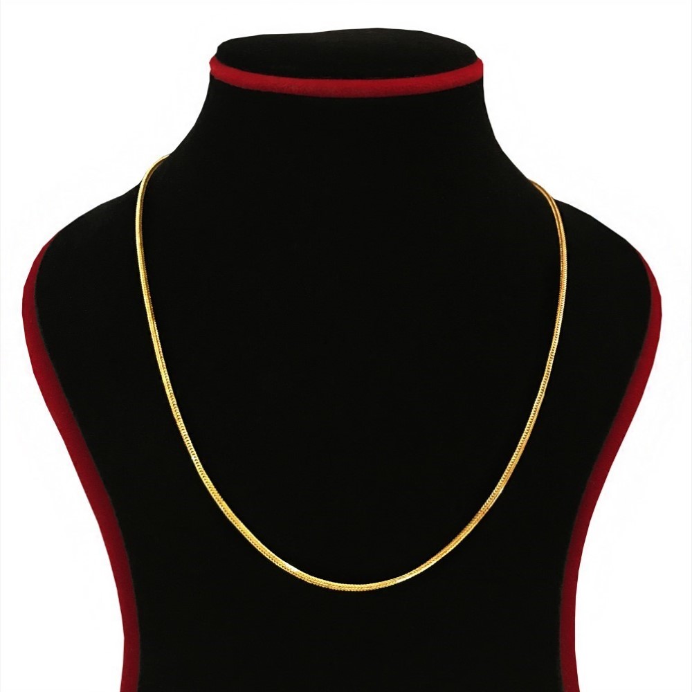 18 Kt Hallmark Real Solid Yellow Gold Curb Necklace Chain 8.170 Grams 22.5'' L