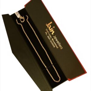 18Kt Hallmark Real Solid Yellow Gold Silken Rope Necklace Chain 9.780 g 22'' L