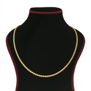 18Kt Hallmark Real Solid Yellow Gold Silken Rope Necklace Chain 9.780 g 22'' L